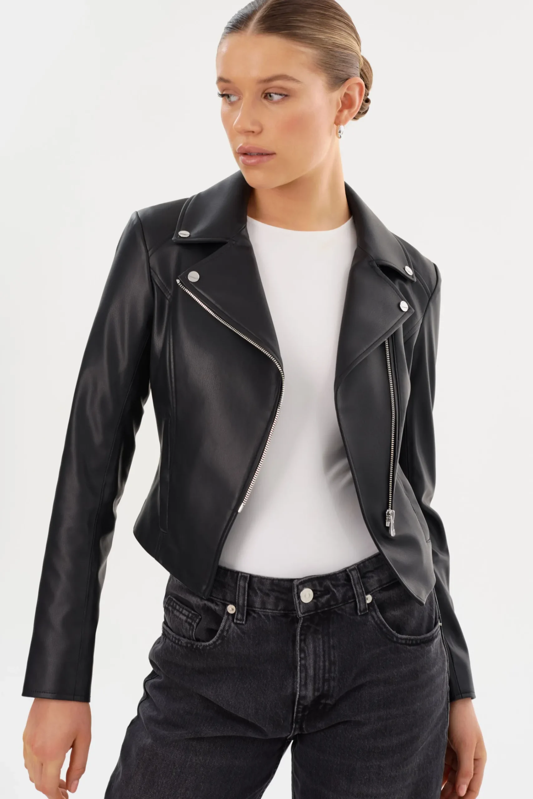Femme LAMARQUE PASCALE | Fitted Faux Leather Jacket