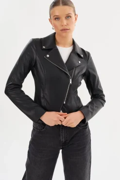 Femme LAMARQUE PASCALE | Fitted Faux Leather Jacket