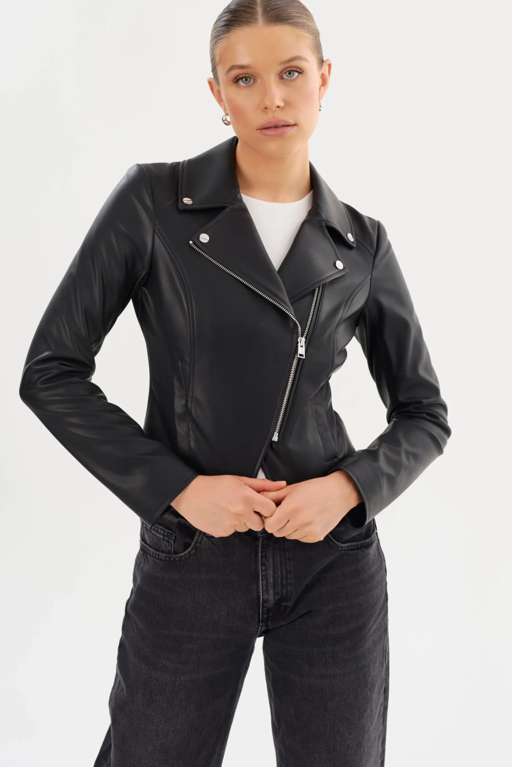 Femme LAMARQUE PASCALE | Fitted Faux Leather Jacket