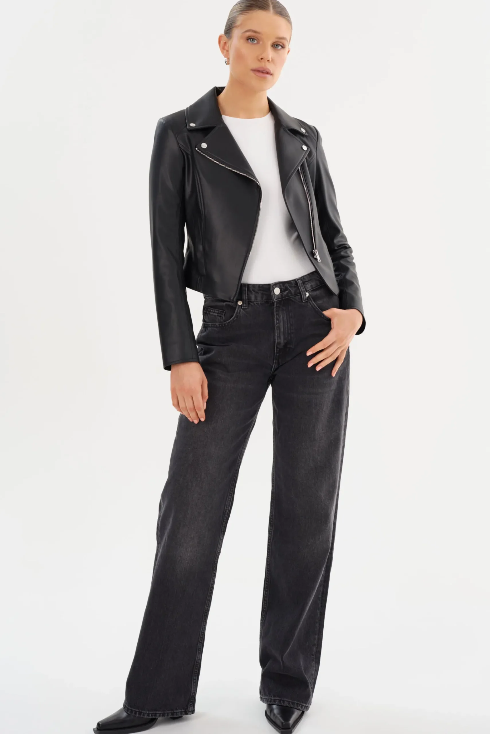 Femme LAMARQUE PASCALE | Fitted Faux Leather Jacket