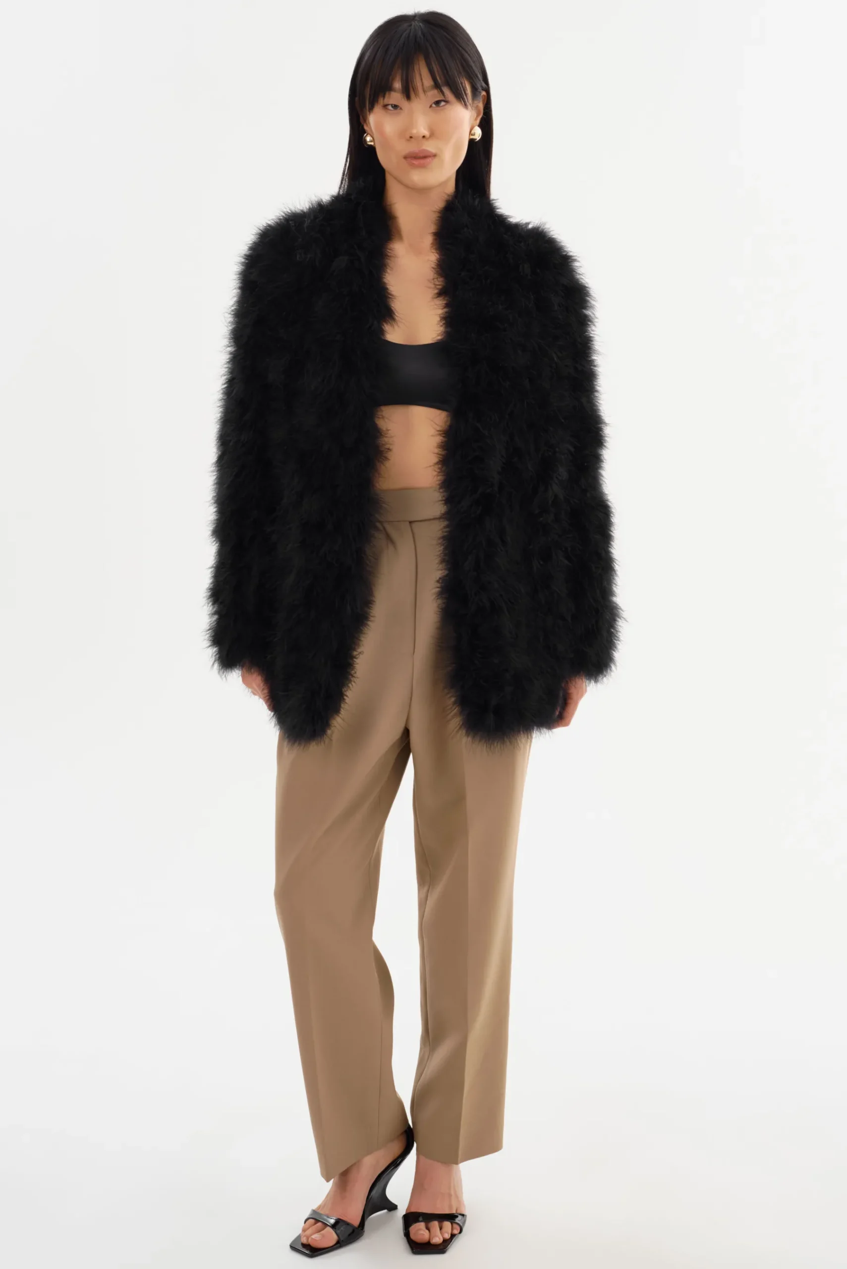 Femme LAMARQUE RABEA | Manteau à Plumes