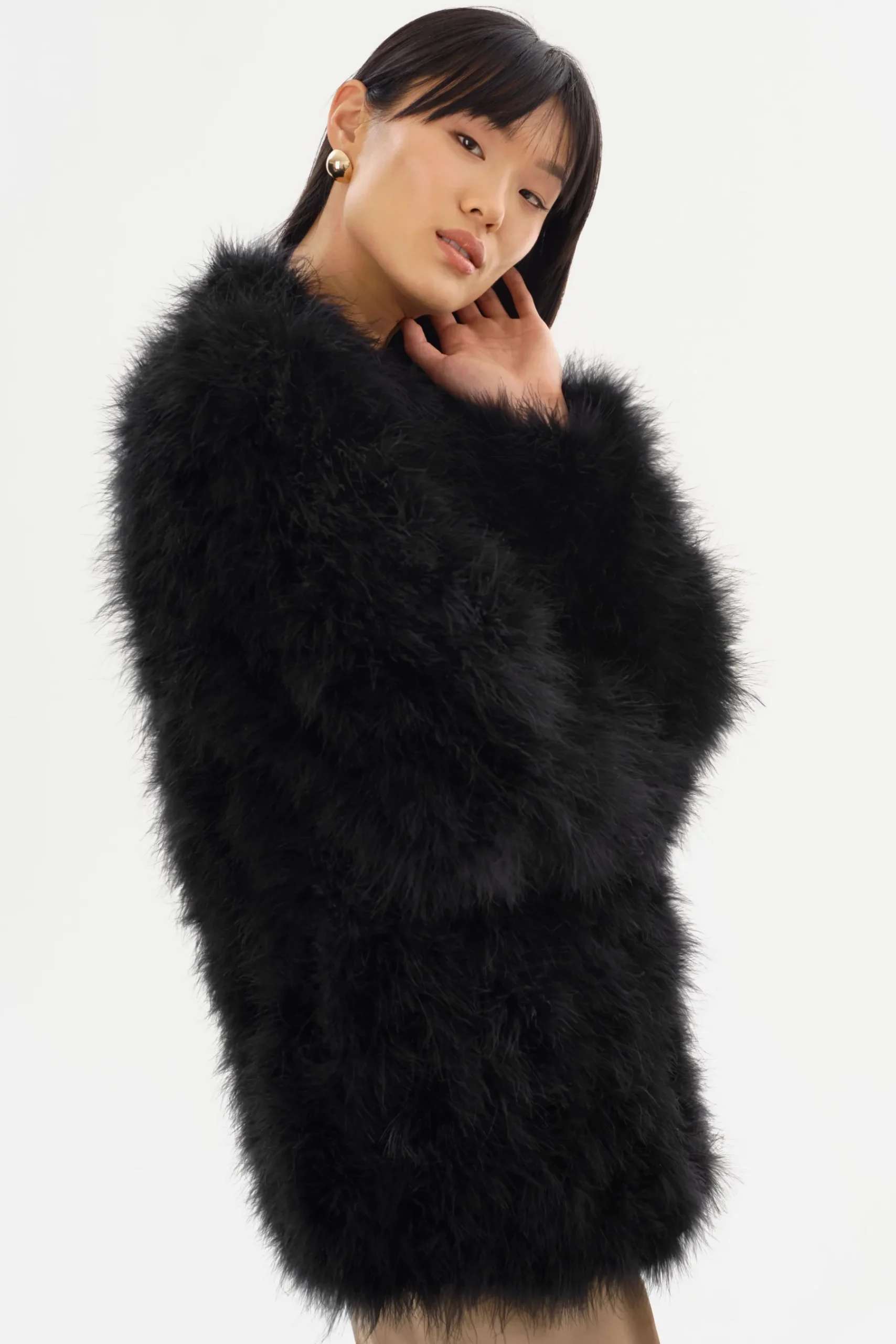 Femme LAMARQUE RABEA | Manteau à Plumes