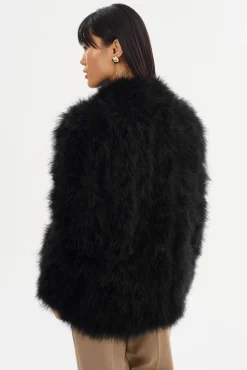 Femme LAMARQUE RABEA | Manteau à Plumes