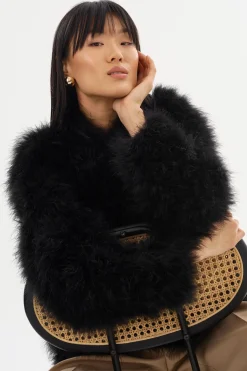 Femme LAMARQUE RABEA | Manteau à Plumes
