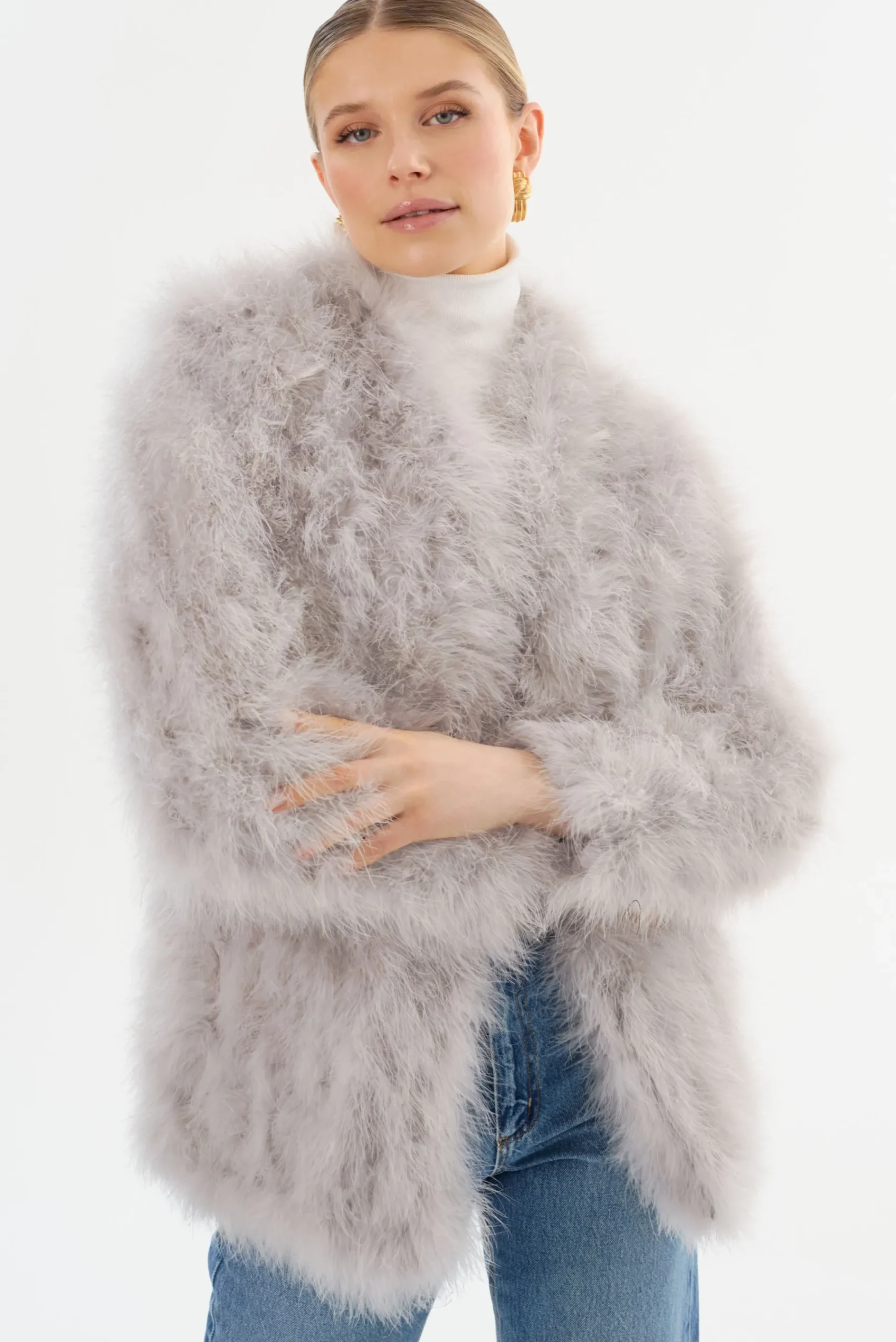 Femme LAMARQUE RABEA | Manteau à Plumes