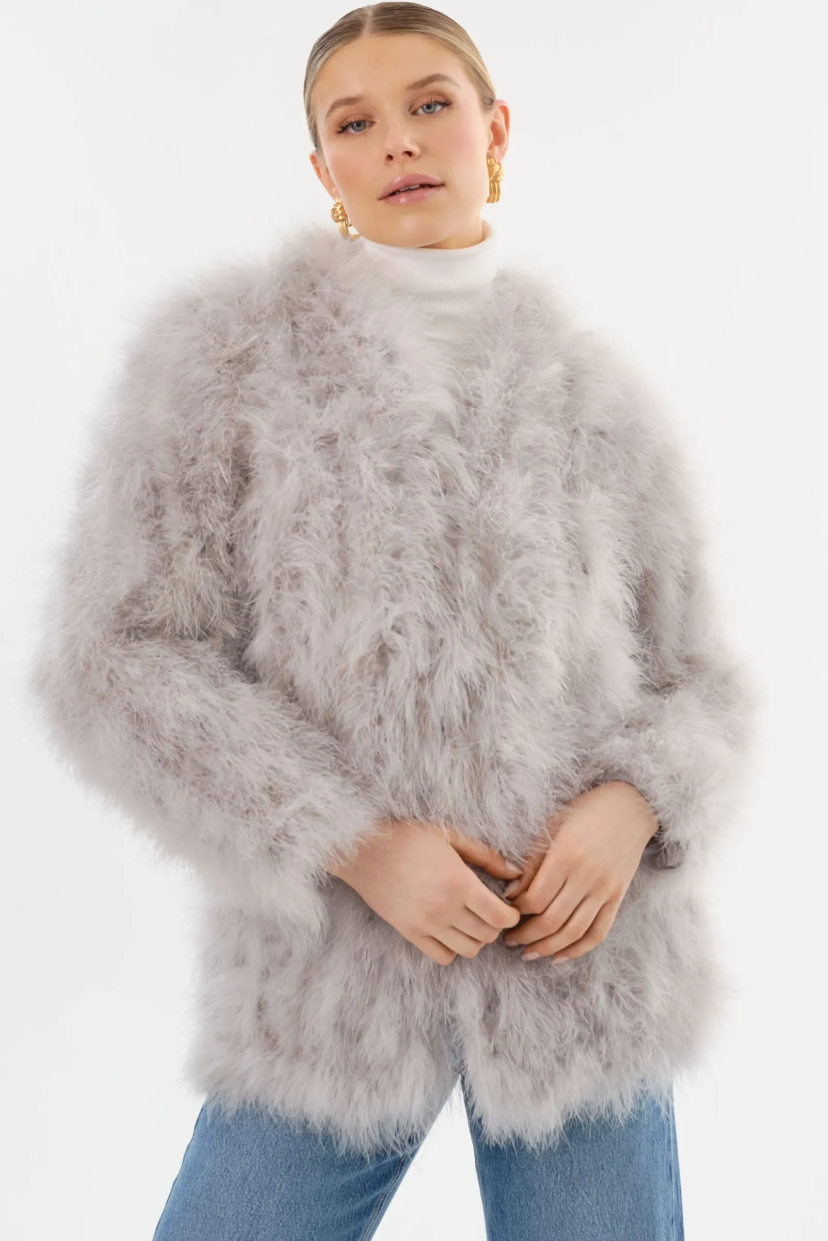 Femme LAMARQUE RABEA | Manteau à Plumes