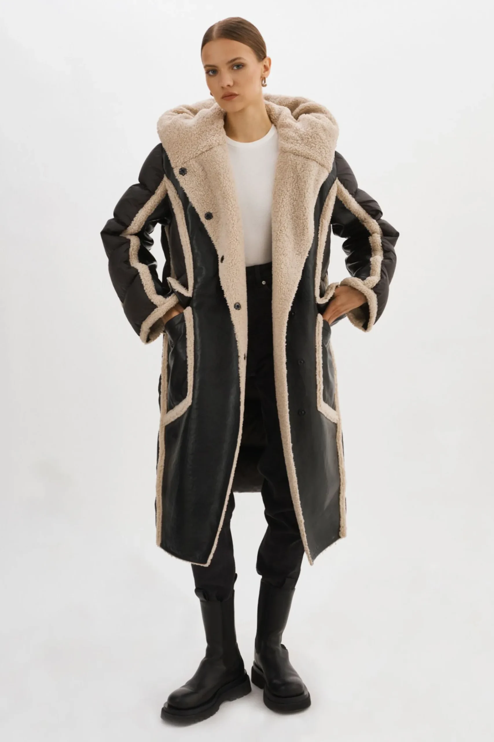 Femme LAMARQUE REXANA | Manteau Polaire En Matières Mixtes