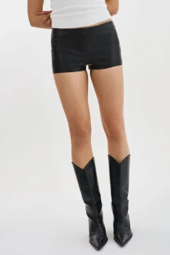 Femme LAMARQUE RUKIYA | Short En Cuir à Taille Basse
