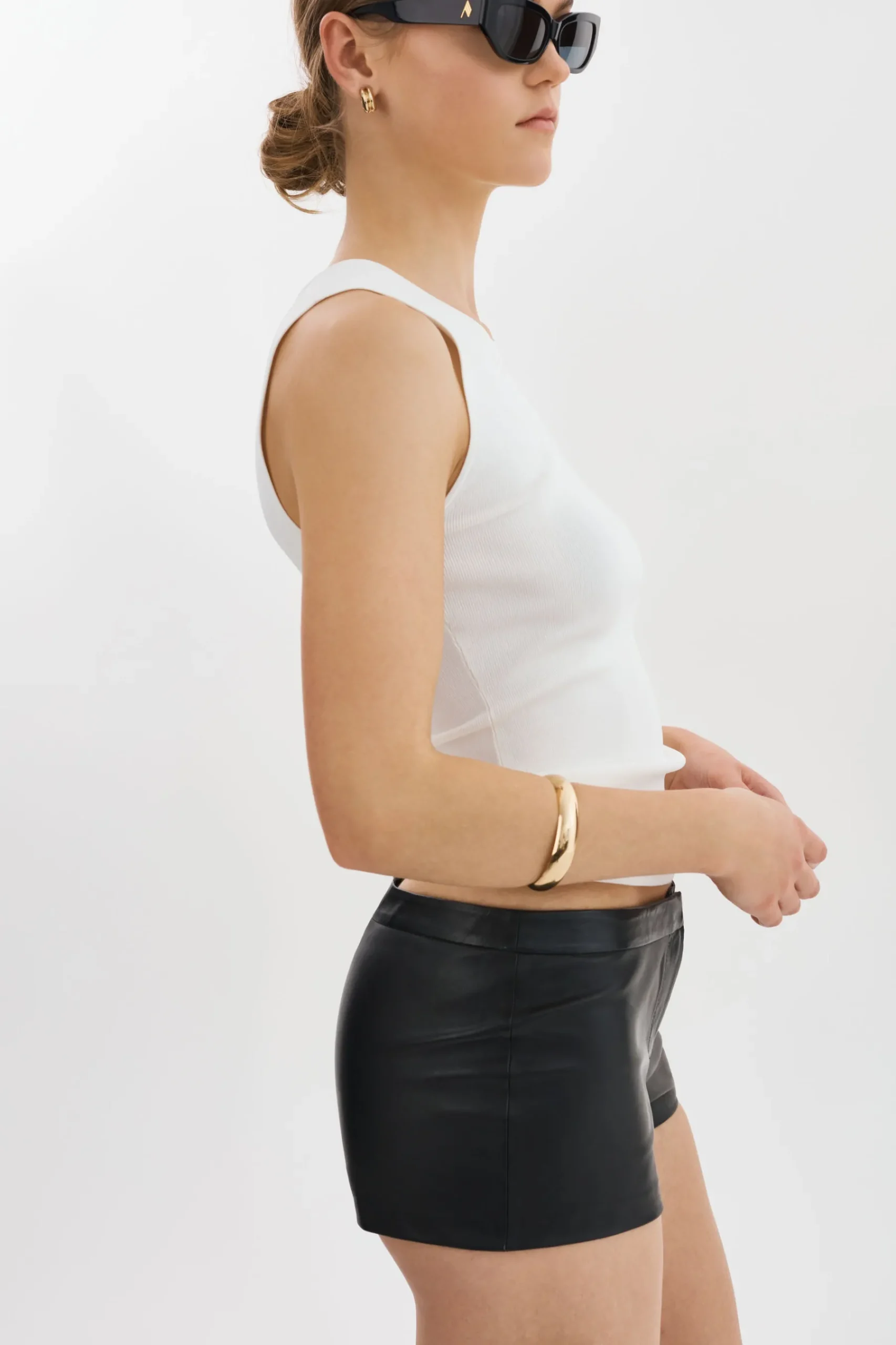 Femme LAMARQUE RUKIYA | Short En Cuir à Taille Basse
