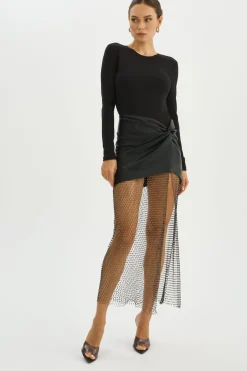Femme LAMARQUE SALOME | Jupe En Similicuir Et Strass