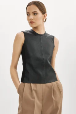 Femme LAMARQUE SOFIA | Haut Sans Manches En Cuir