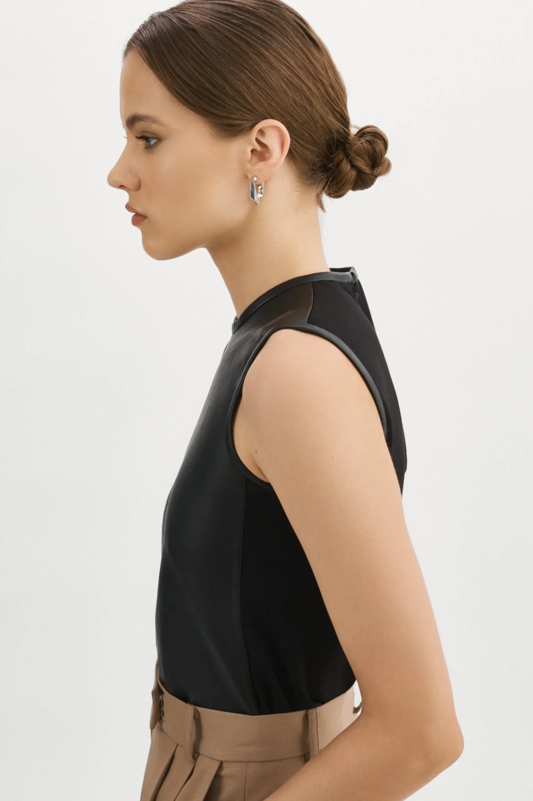 Femme LAMARQUE SOFIA | Haut Sans Manches En Cuir