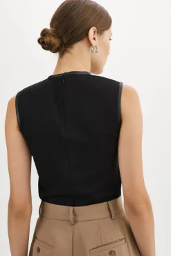 Femme LAMARQUE SOFIA | Haut Sans Manches En Cuir