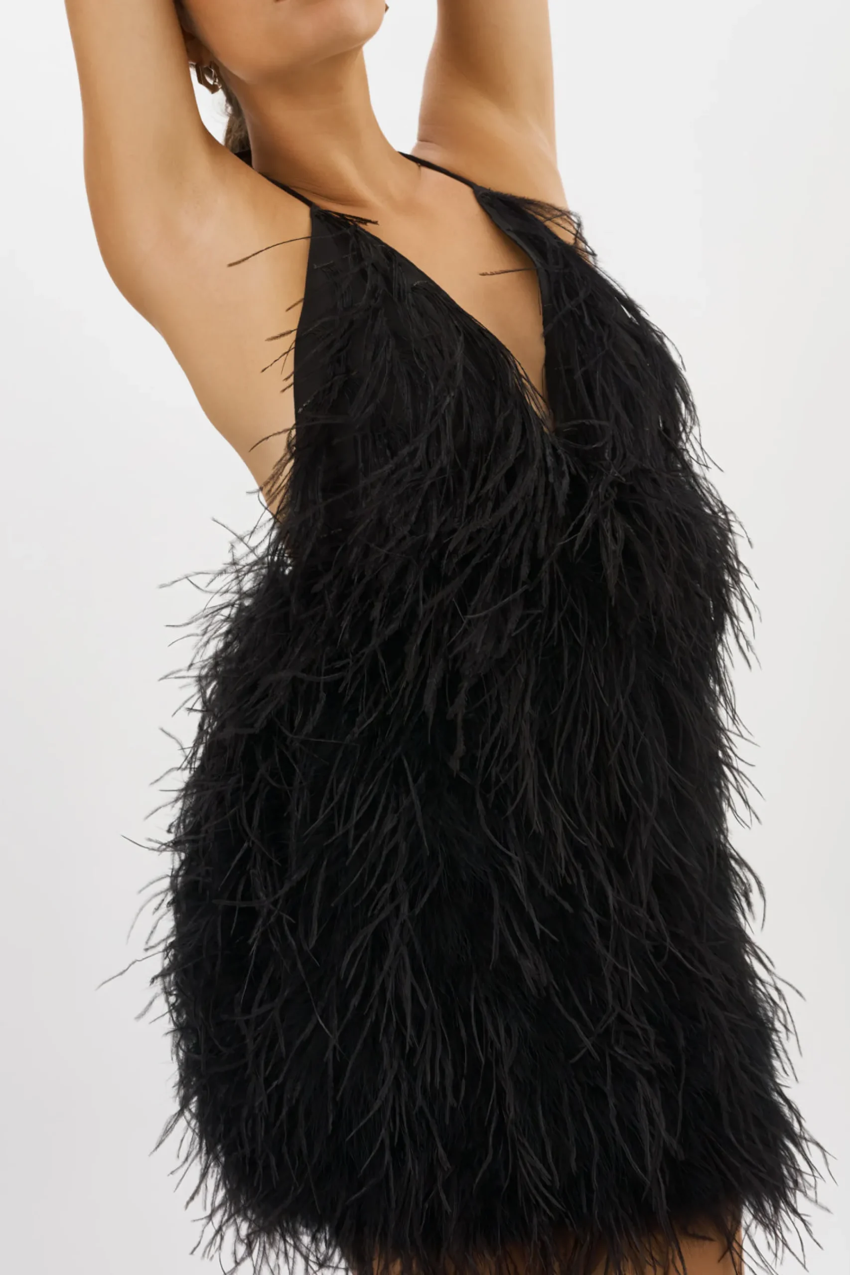 Femme LAMARQUE SOLVEIG Robe à Plumes