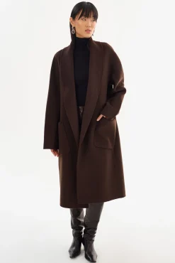 Femme LAMARQUE THARA | Manteau En Laine à Col Châle