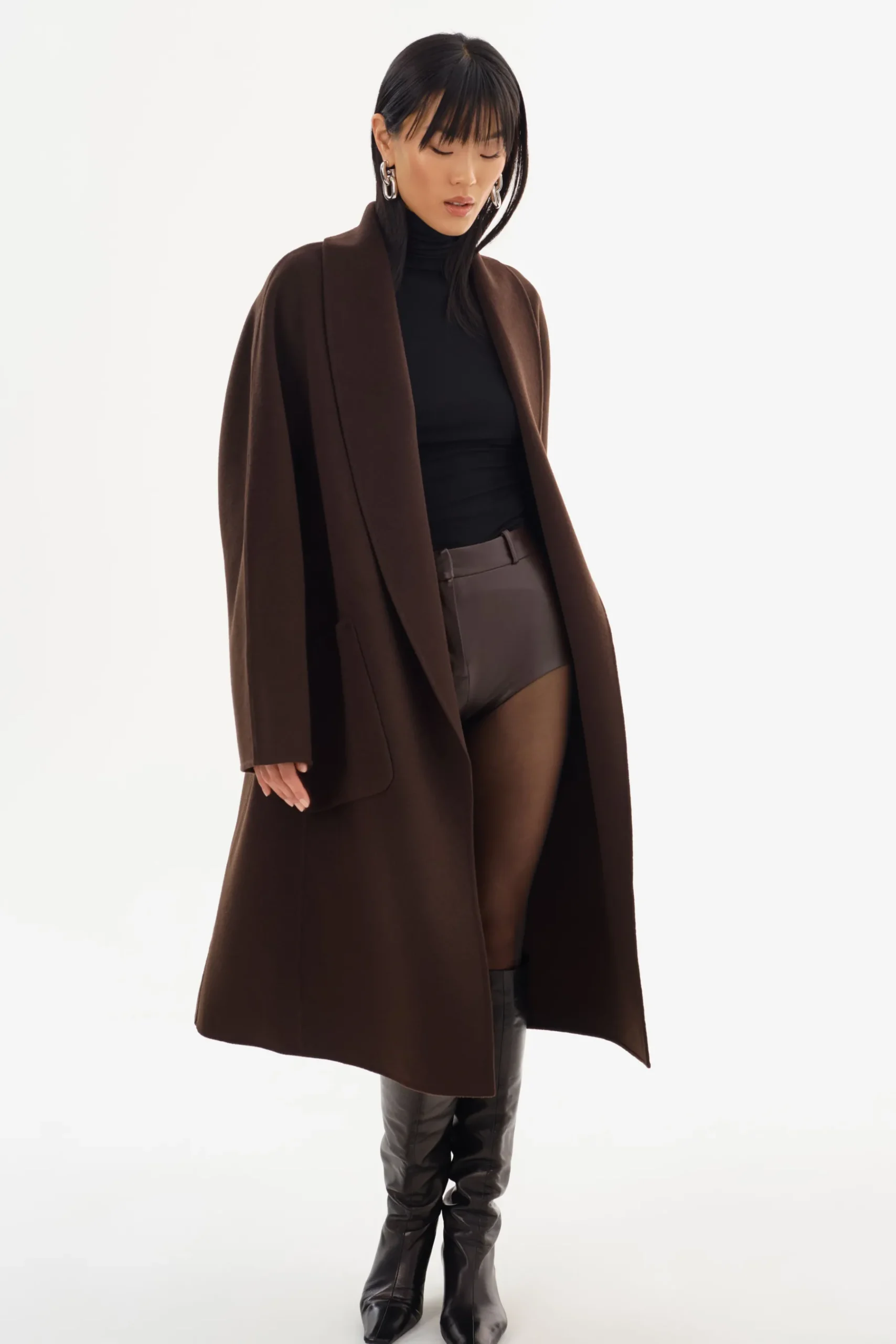 Femme LAMARQUE THARA | Manteau En Laine à Col Châle