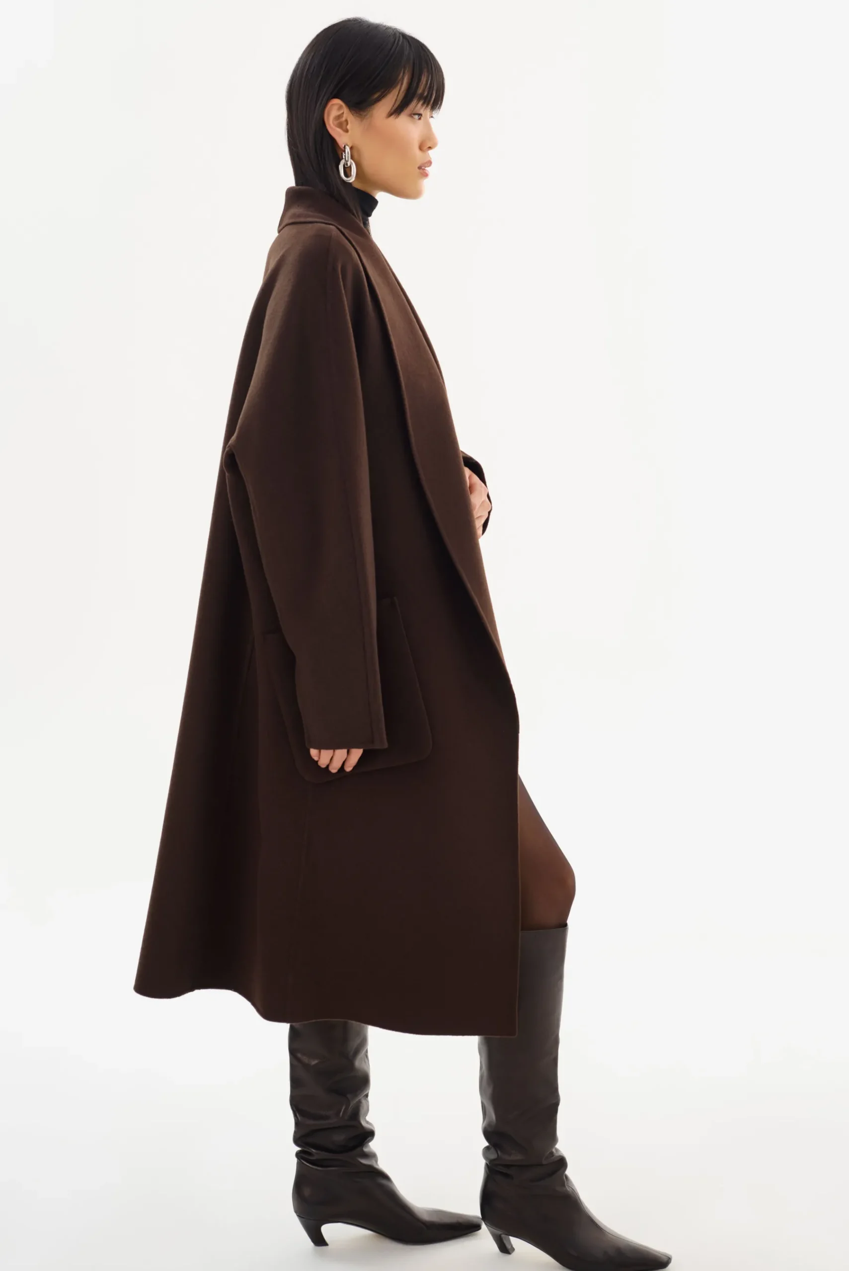 Femme LAMARQUE THARA | Manteau En Laine à Col Châle