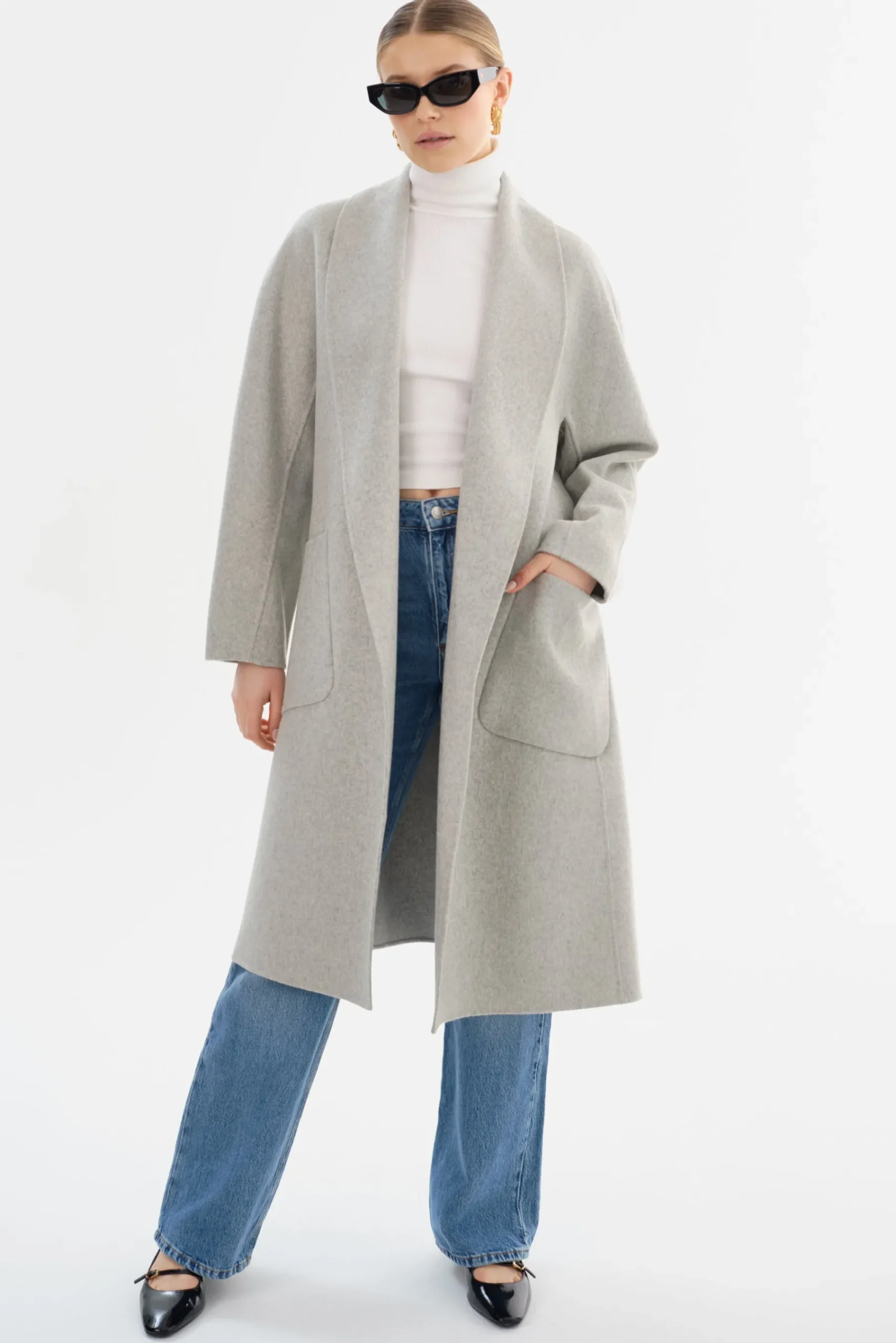 Femme LAMARQUE THARA | Manteau En Laine à Col Châle