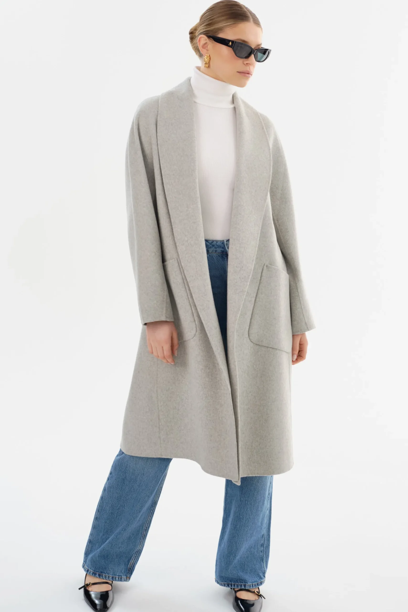 Femme LAMARQUE THARA | Manteau En Laine à Col Châle