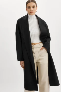 Femme LAMARQUE THARA Manteau En Laine à Col Châle
