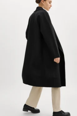 Femme LAMARQUE THARA Manteau En Laine à Col Châle