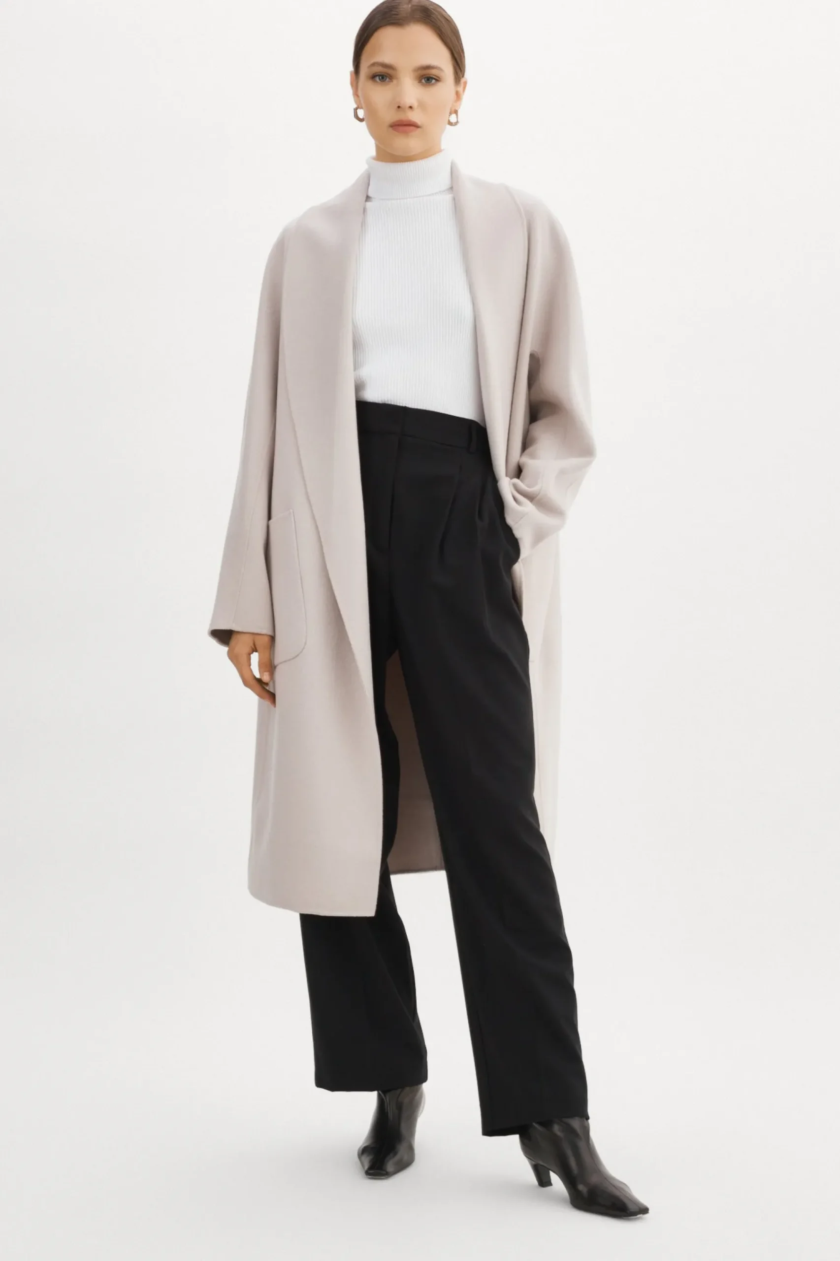 Femme LAMARQUE THARA Manteau En Laine à Col Châle