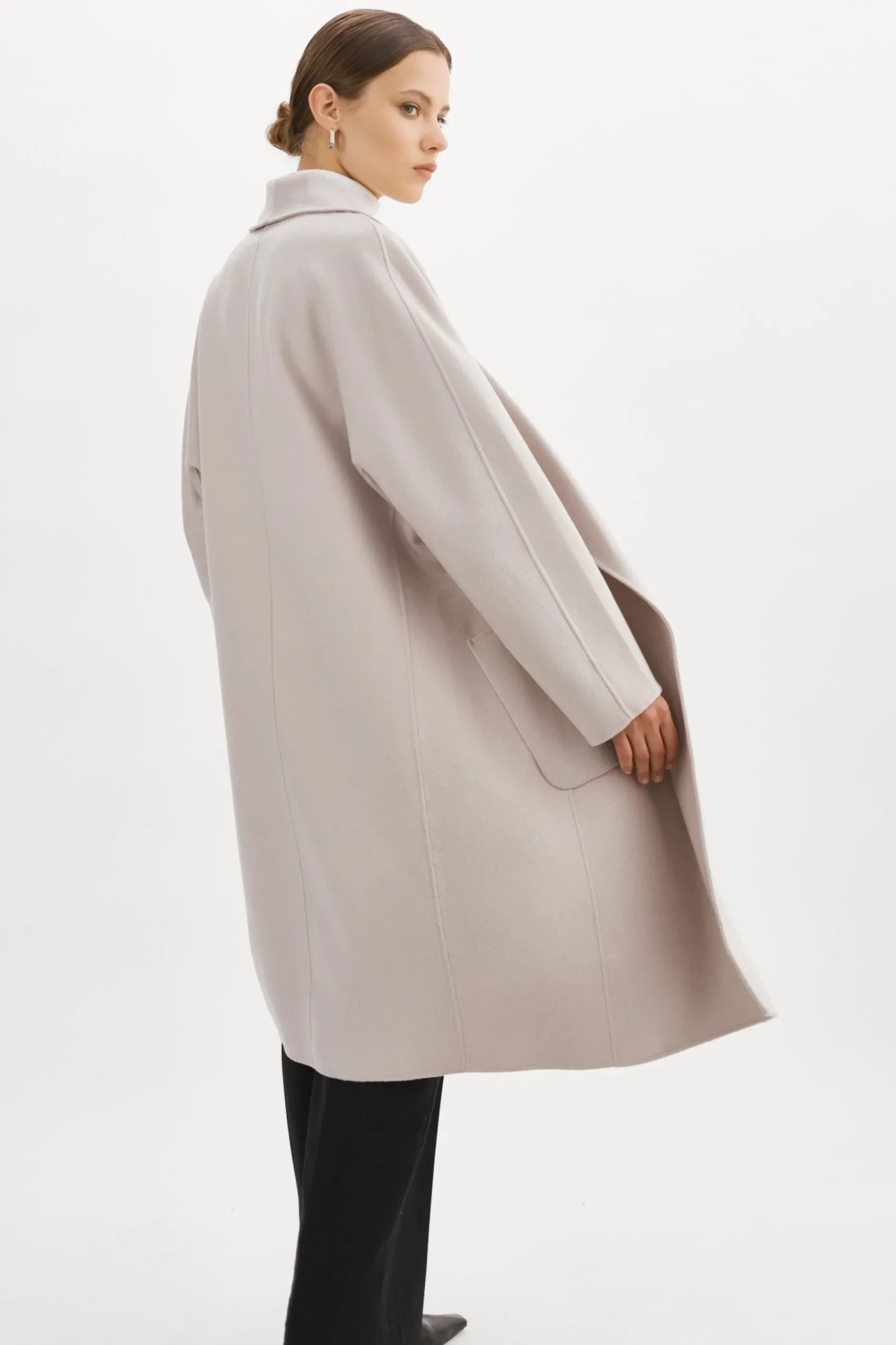 Femme LAMARQUE THARA Manteau En Laine à Col Châle