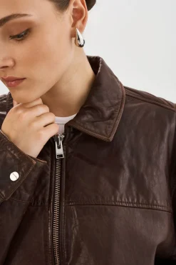Femme LAMARQUE THEIA | Manteau Aviateur En Cuir