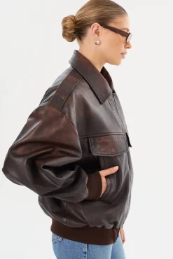 Femme LAMARQUE TREVANNA | Leather Bomber Jacket