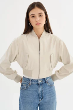 Femme LAMARQUE Éveline | Bomber Court En Similicuir