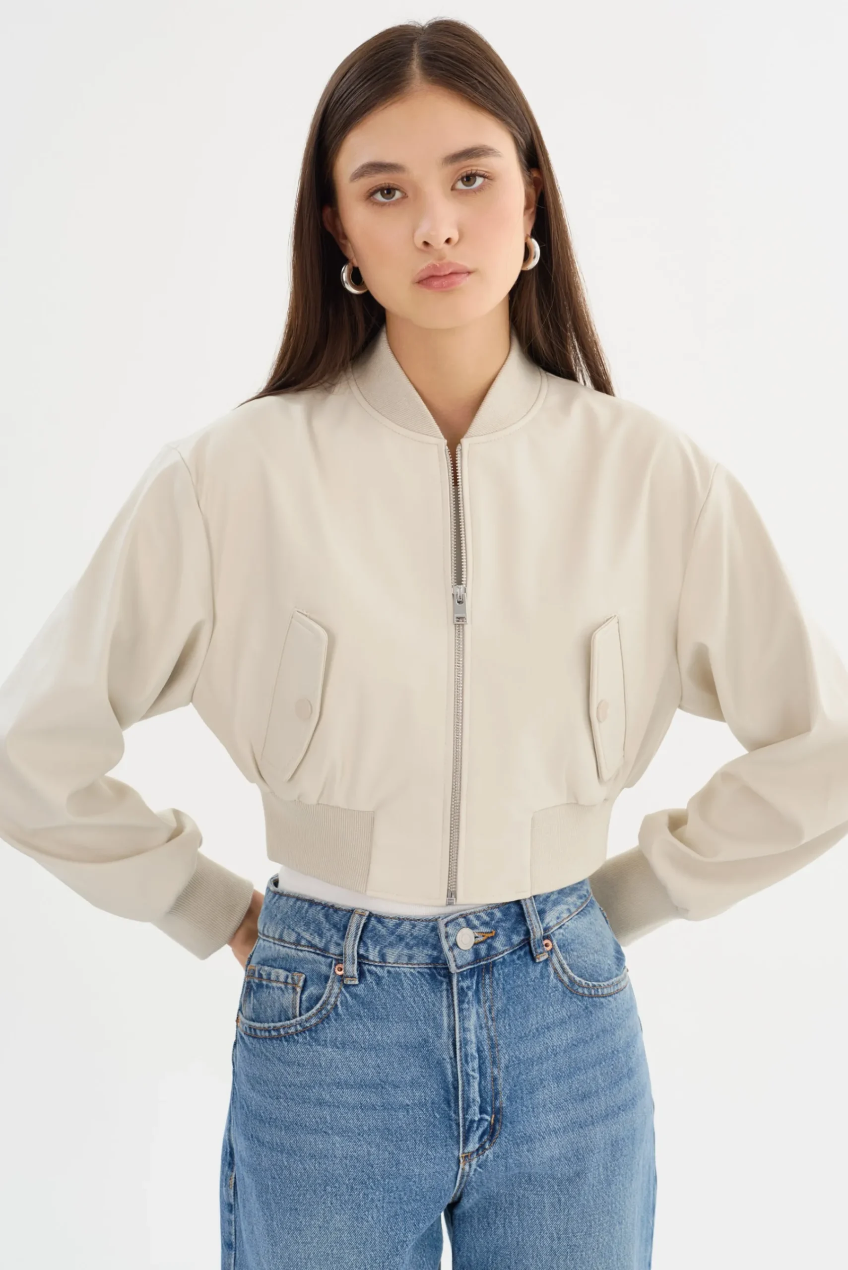 Femme LAMARQUE Éveline | Bomber Court En Similicuir