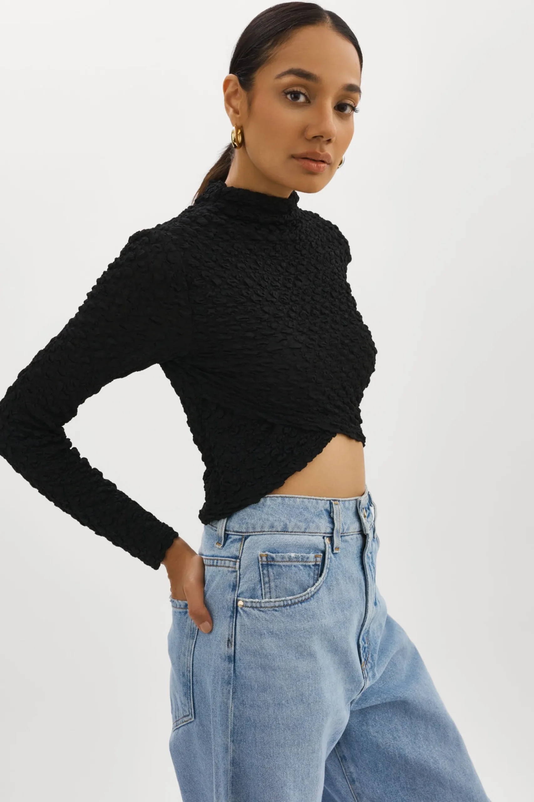 Femme LAMARQUE VELMA | Haut Croisé à Manches Longues