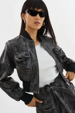 Femme LAMARQUE XAIA | Blouson Aviateur Convertible En Simili Cuir