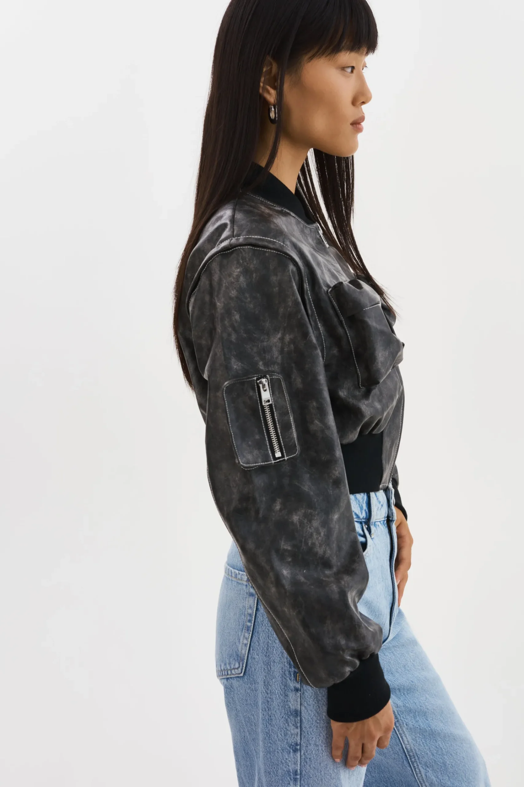 Femme LAMARQUE XAIA | Blouson Aviateur Convertible En Simili Cuir