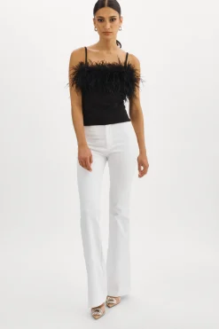 Femme LAMARQUE YARINA Top Orné De Plumes