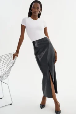 Femme LAMARQUE YVETTE | Faux Leather Maxi Skirt