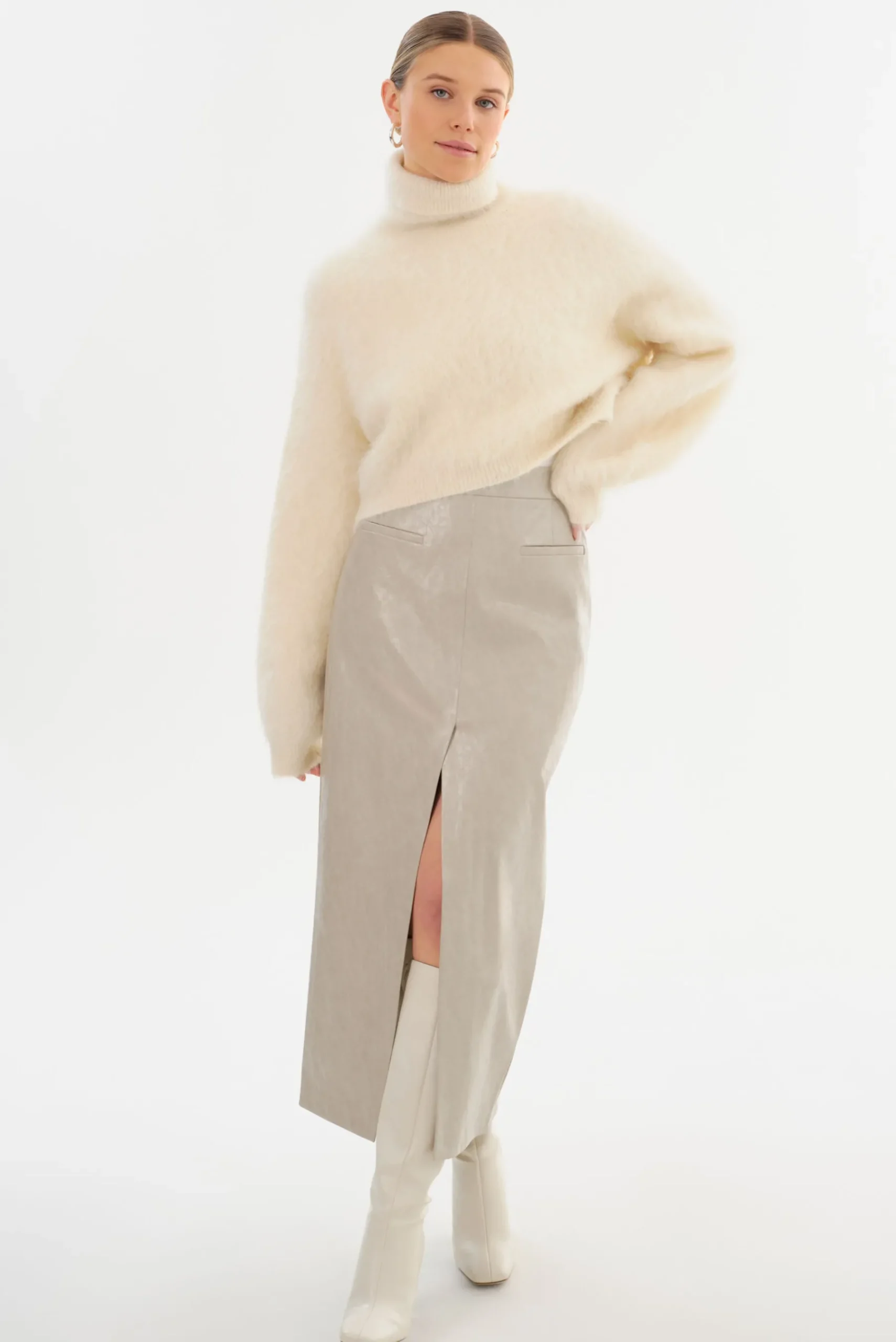 Femme LAMARQUE YVETTE | Faux Leather Maxi Skirt
