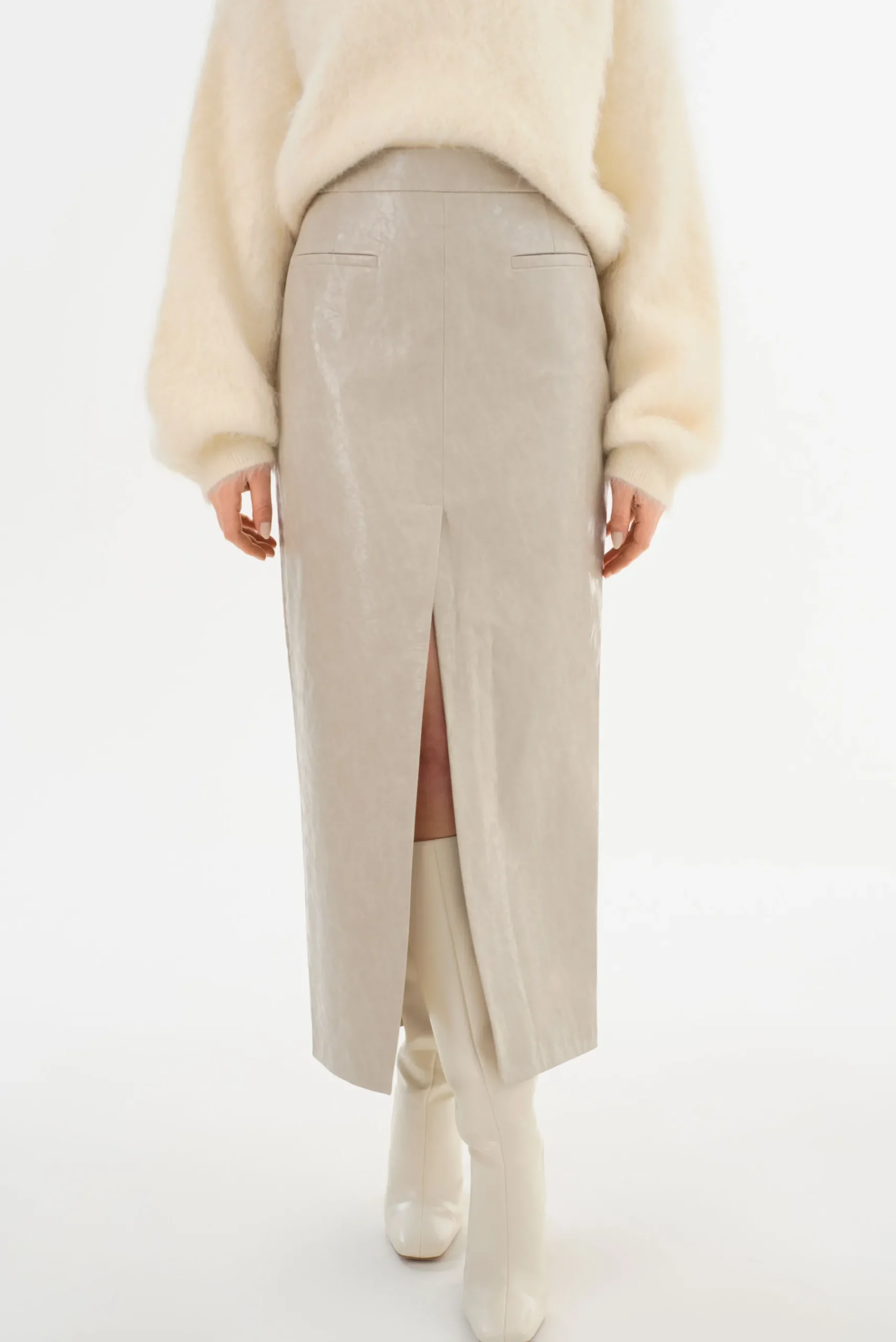 Femme LAMARQUE YVETTE | Faux Leather Maxi Skirt