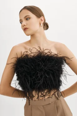 Femme LAMARQUE ZAINA | Bustier De Plumes