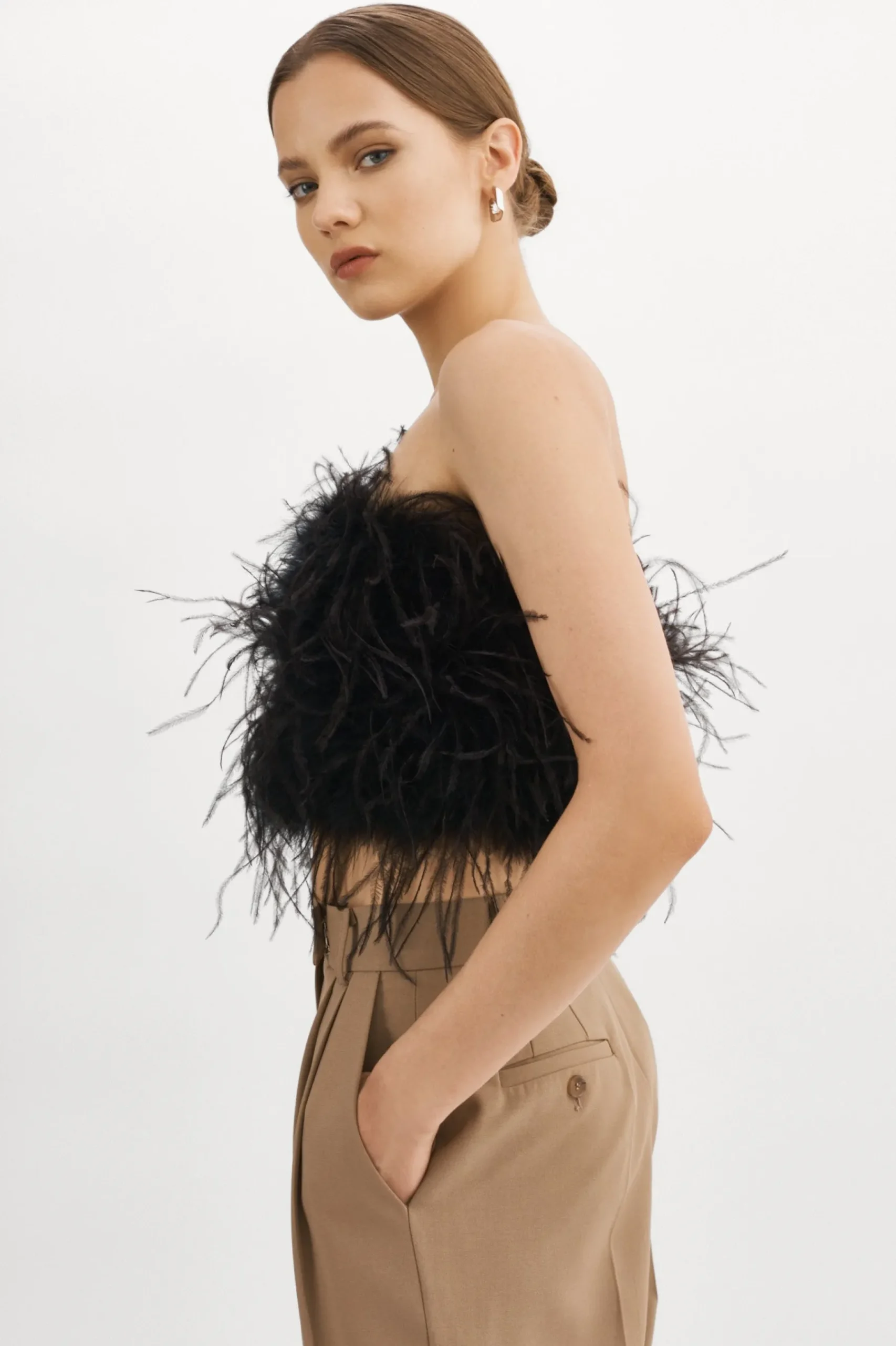 Femme LAMARQUE ZAINA | Bustier De Plumes