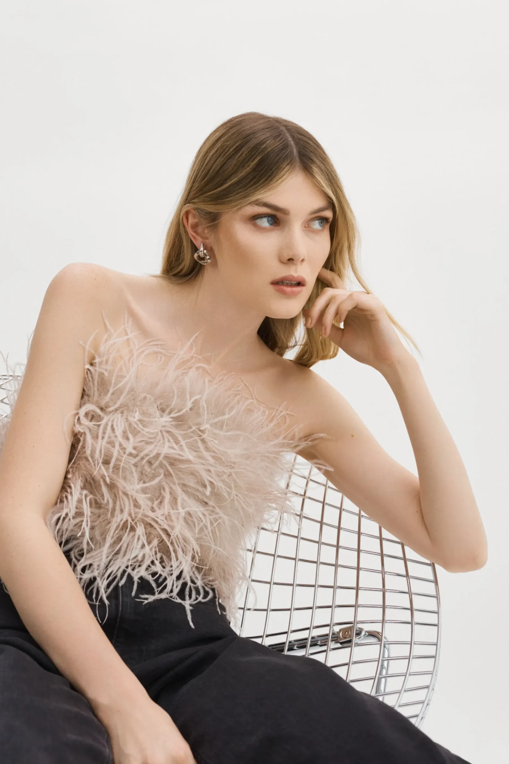 Femme LAMARQUE ZAINA | Bustier De Plumes