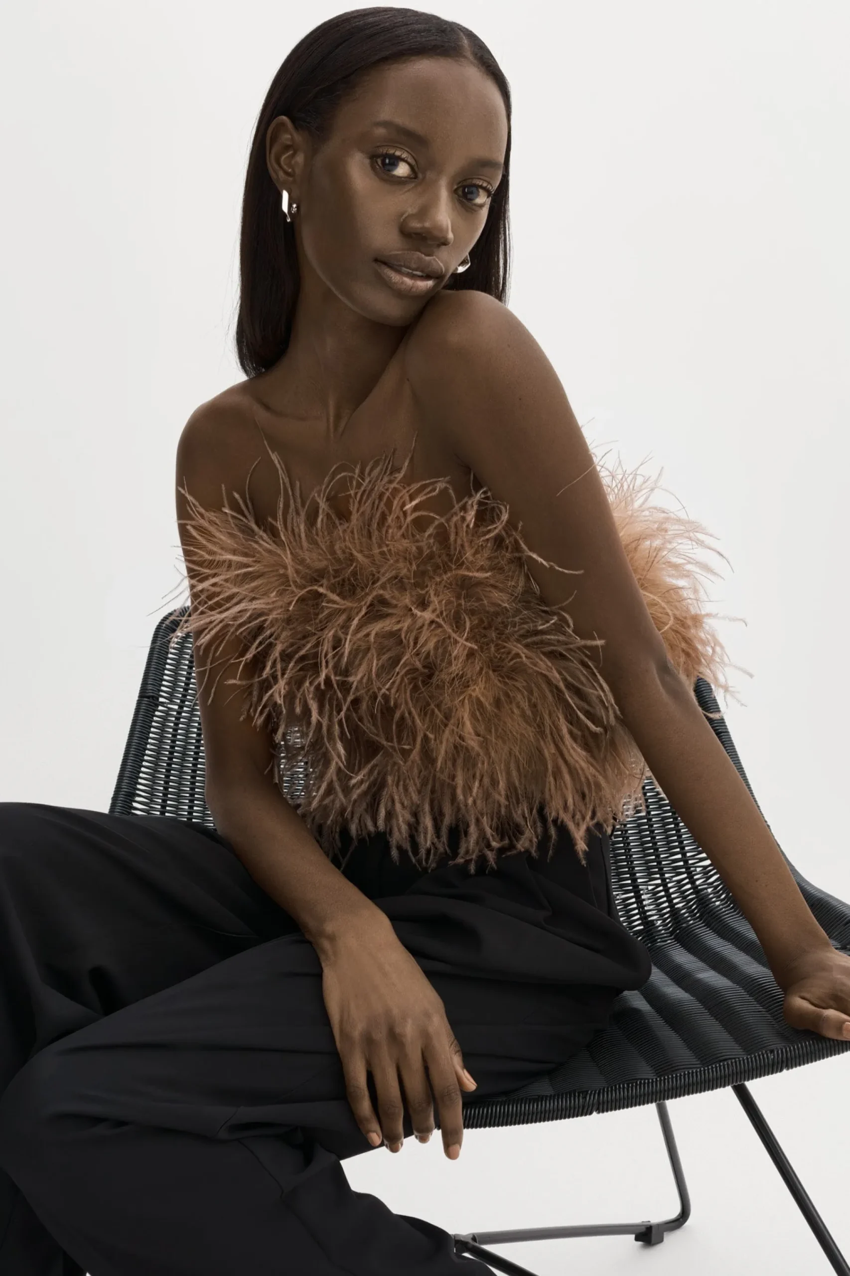 Femme LAMARQUE ZAINA | Bustier De Plumes