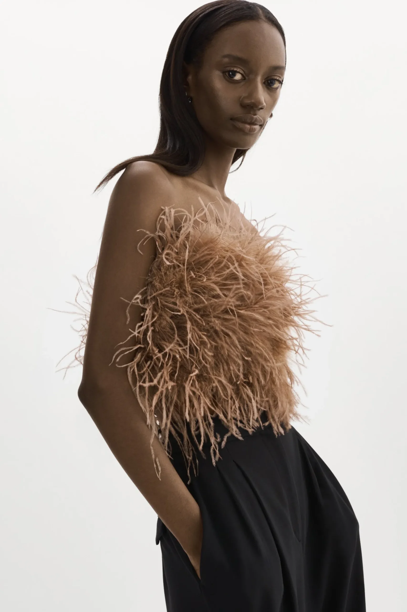 Femme LAMARQUE ZAINA | Bustier De Plumes