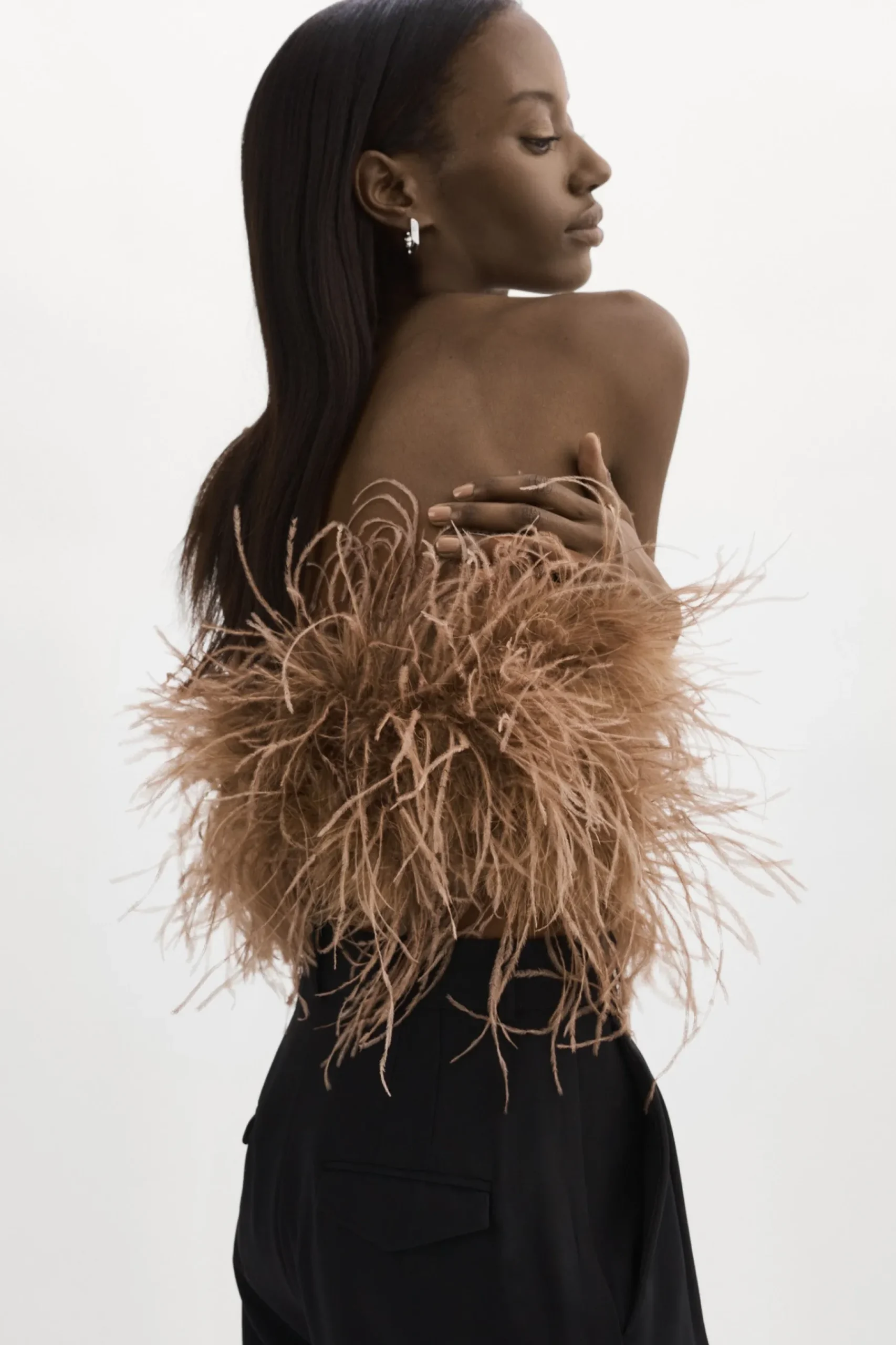Femme LAMARQUE ZAINA | Bustier De Plumes