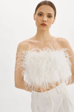 Femme LAMARQUE ZAINA | Bustier De Plumes