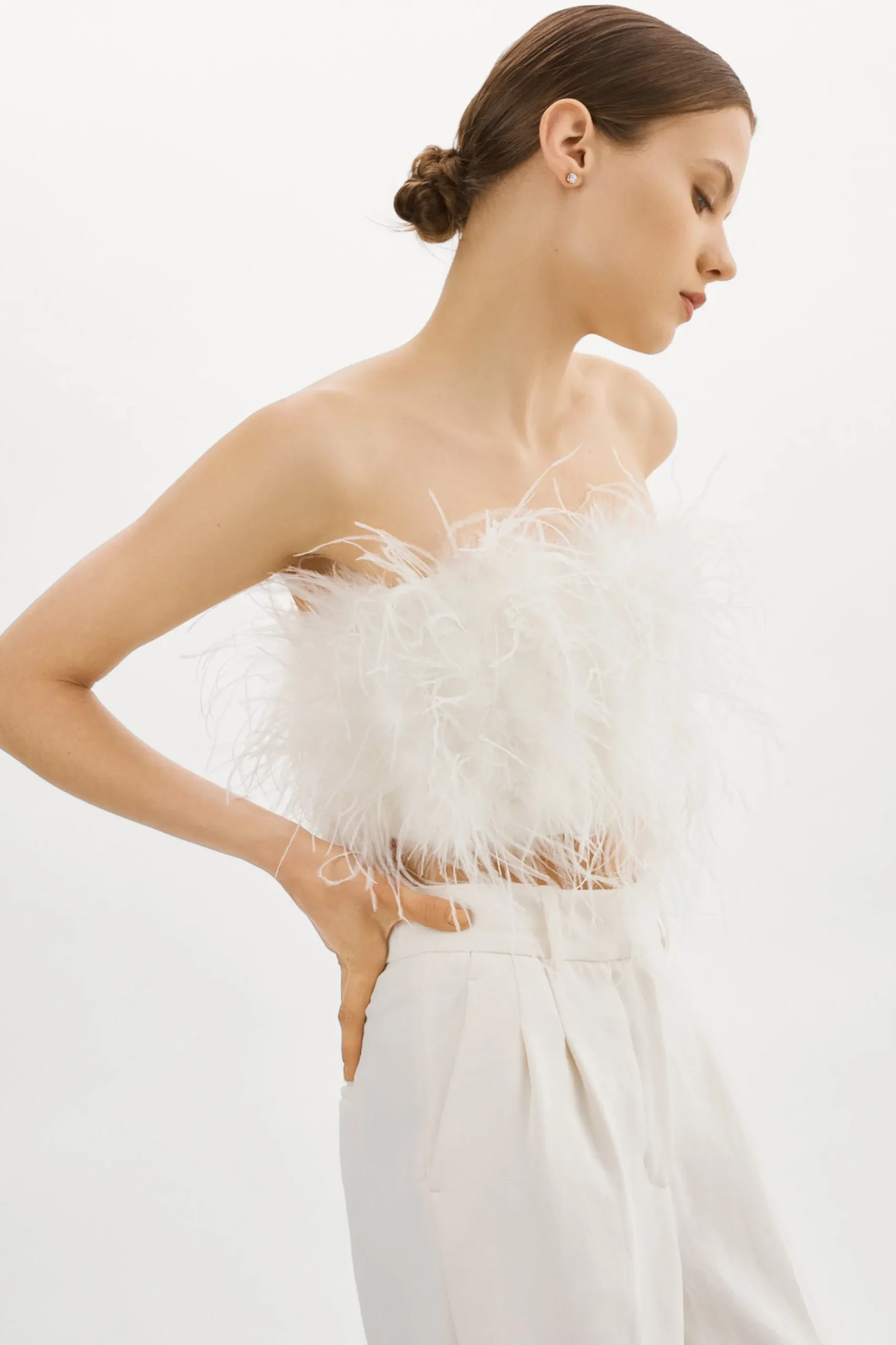 Femme LAMARQUE ZAINA | Bustier De Plumes